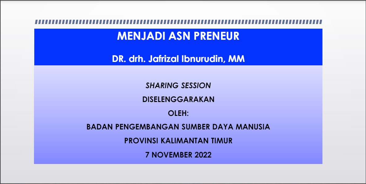 MENJADI ASN PRENEUR